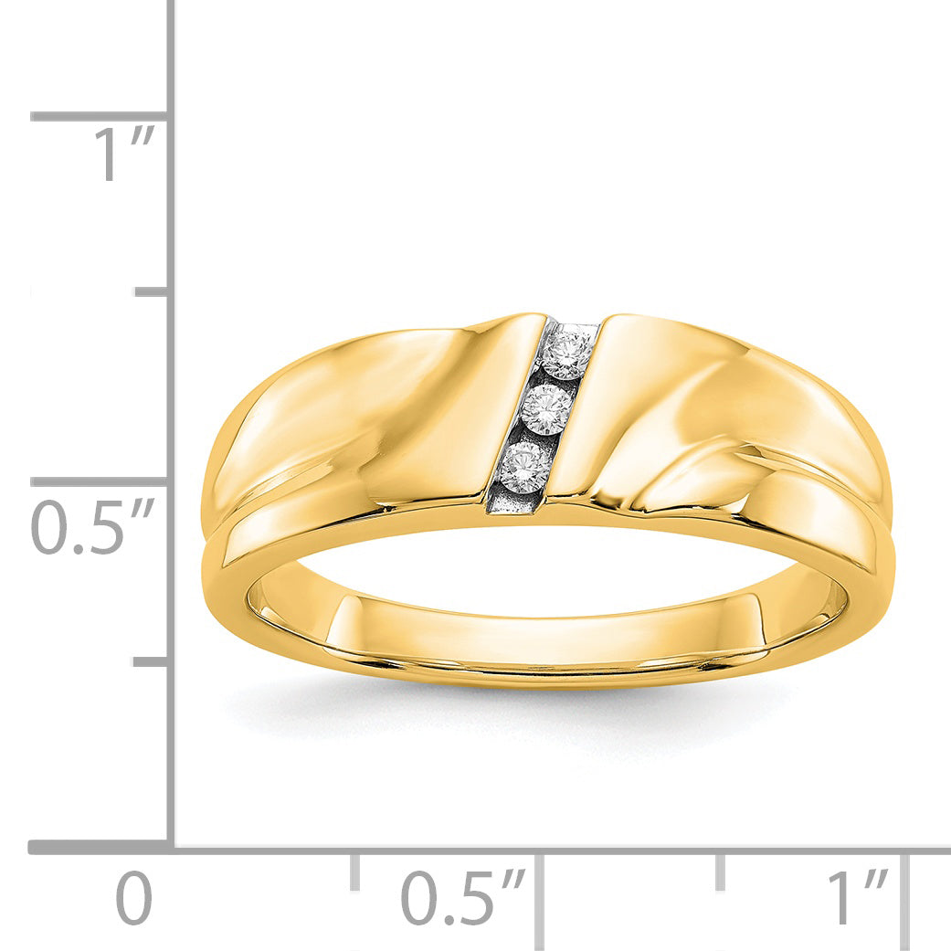 14k Diamond Mens Ring