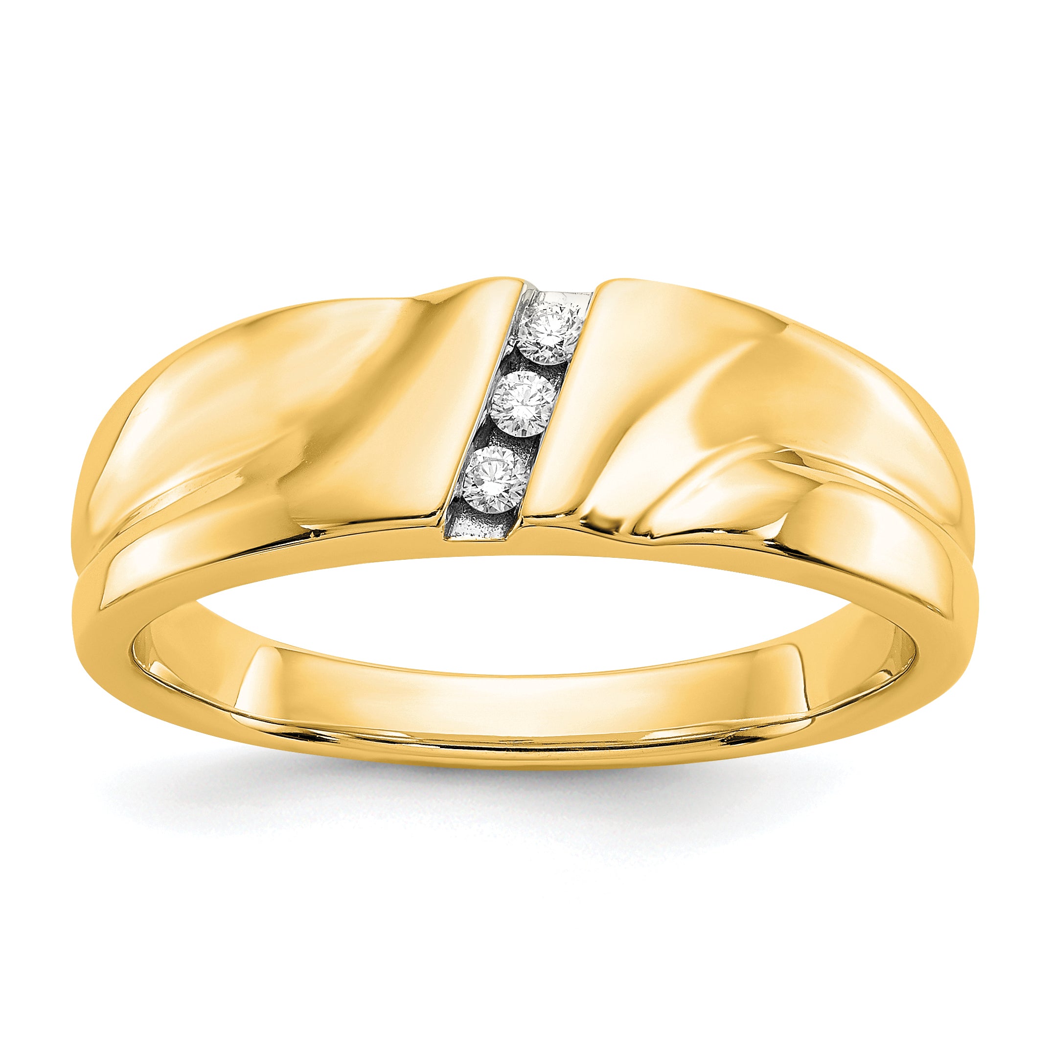 14k Diamond Mens Ring