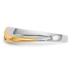 14k Two-tone Diamond Mens Ring