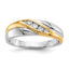 Men's Four-Stone Lab-Grown Diamond Ring in 14K Two-Tone Gold (1/6 ct. tw.), Size 10 - Sophia Jewelers