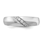 14k White Gold Diamond Mens Ring