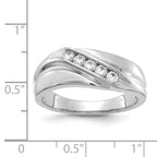 14k White Gold Diamond Mens Ring