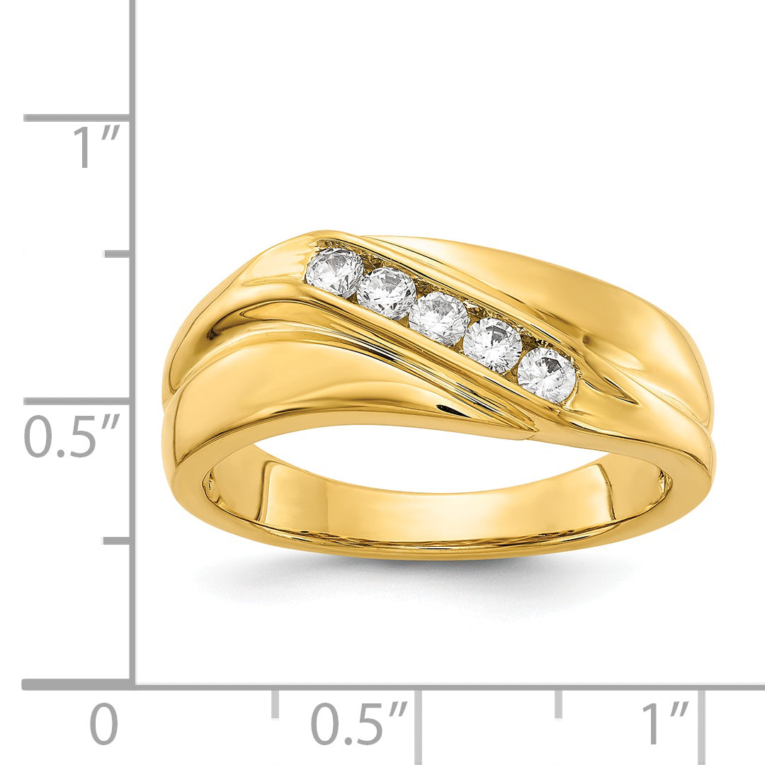 14k Diamond Mens Ring