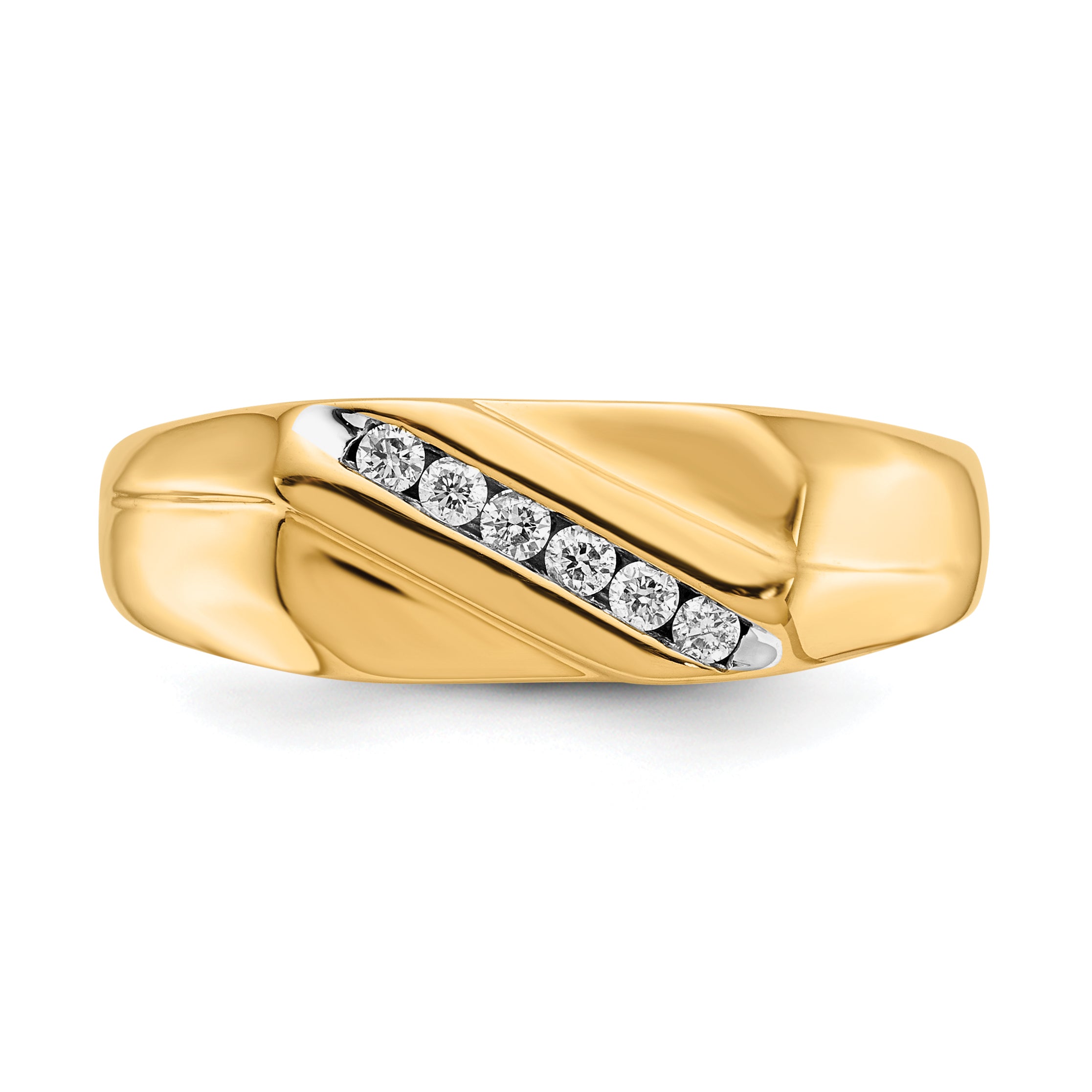 14k Diamond Mens Ring