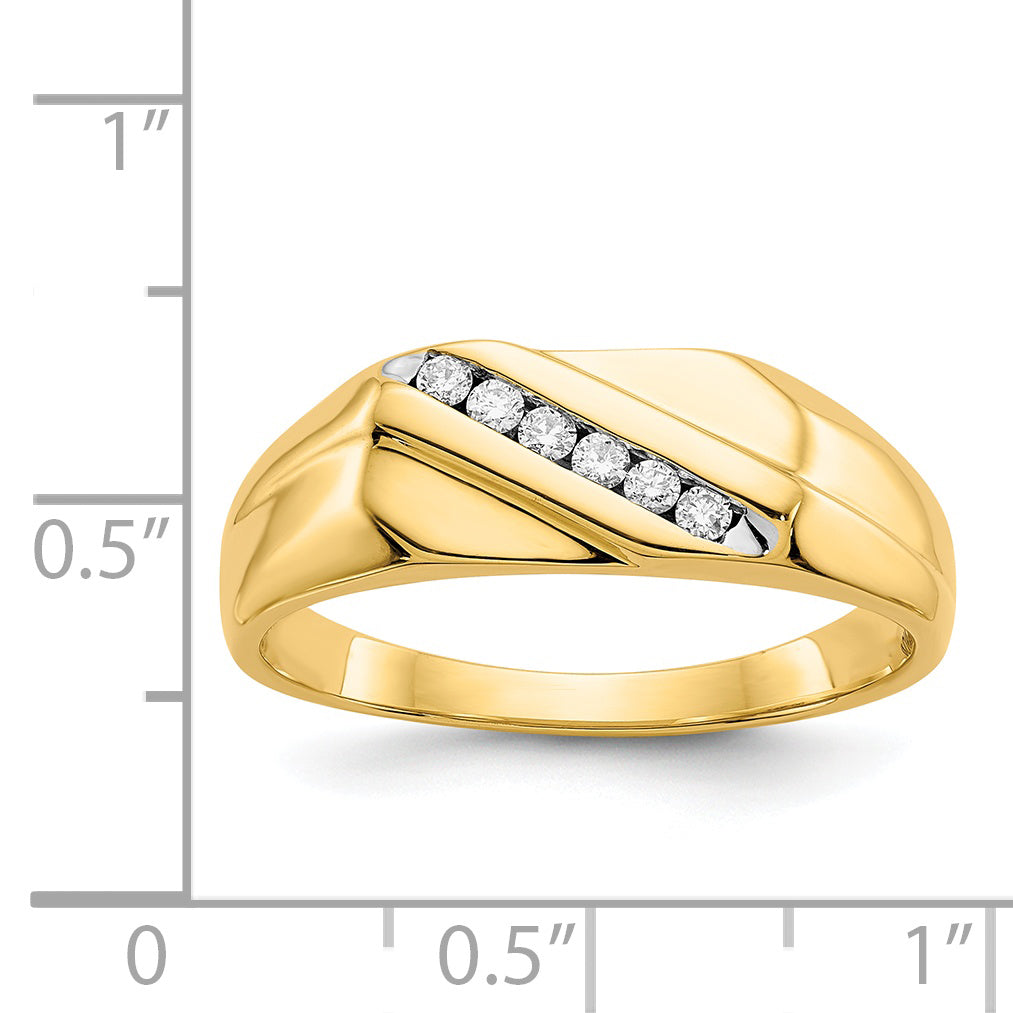 14k Diamond Mens Ring