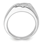 14k White Gold 1/6 carat Lab Grown Diamond VS/SI+ G+ Six Stone Complete Men's Ring