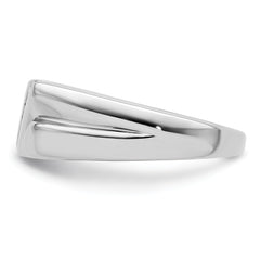 14k White Gold 1/6 carat Lab Grown Diamond VS/SI+ G+ Six Stone Complete Men's Ring