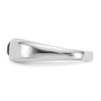 14k White Gold Black Diamond Mens Ring
