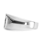 14k White Gold Black and White Diamond Mens Ring