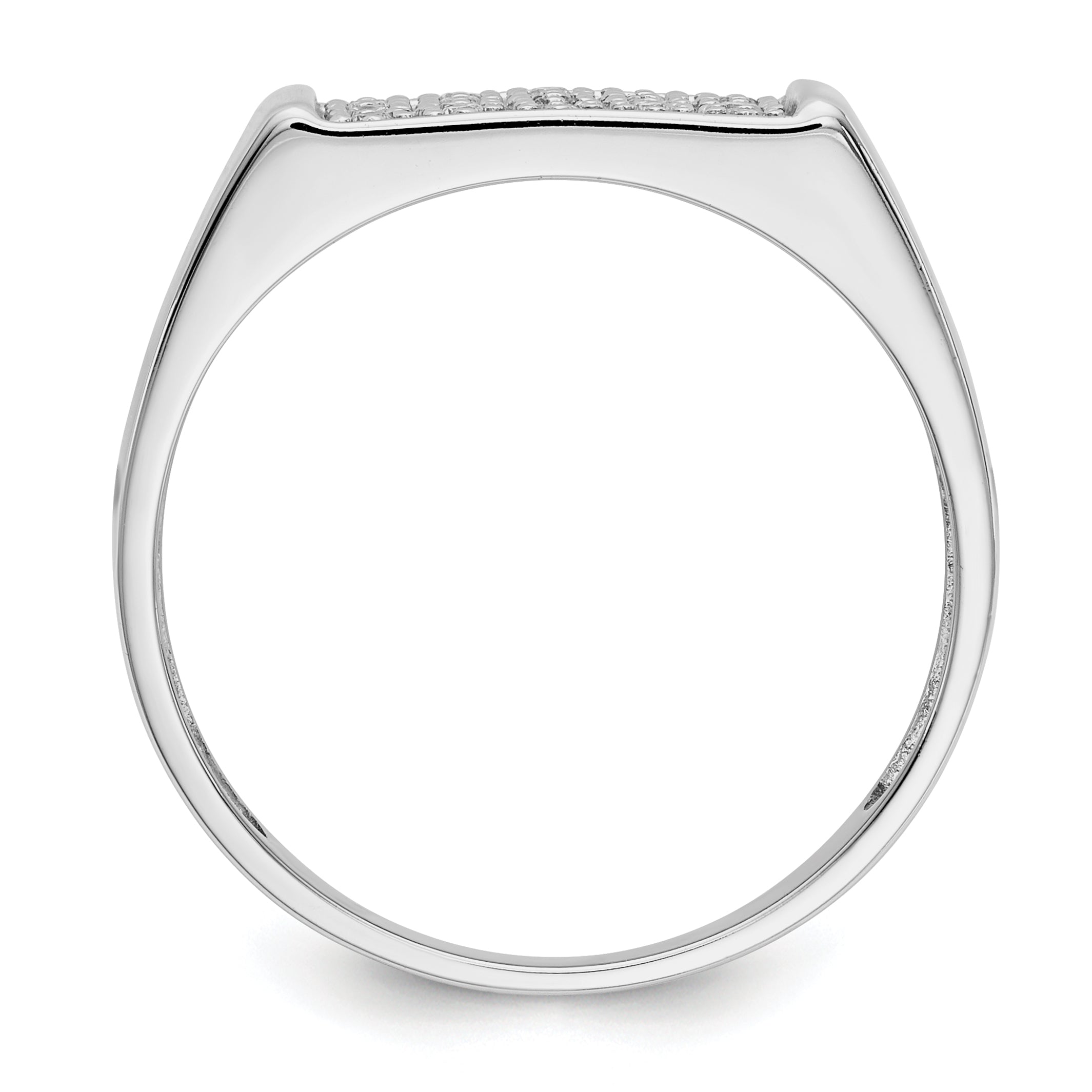 14k White Gold Diamond Mens Ring Secondary image