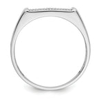 14k White Gold Diamond Mens Ring