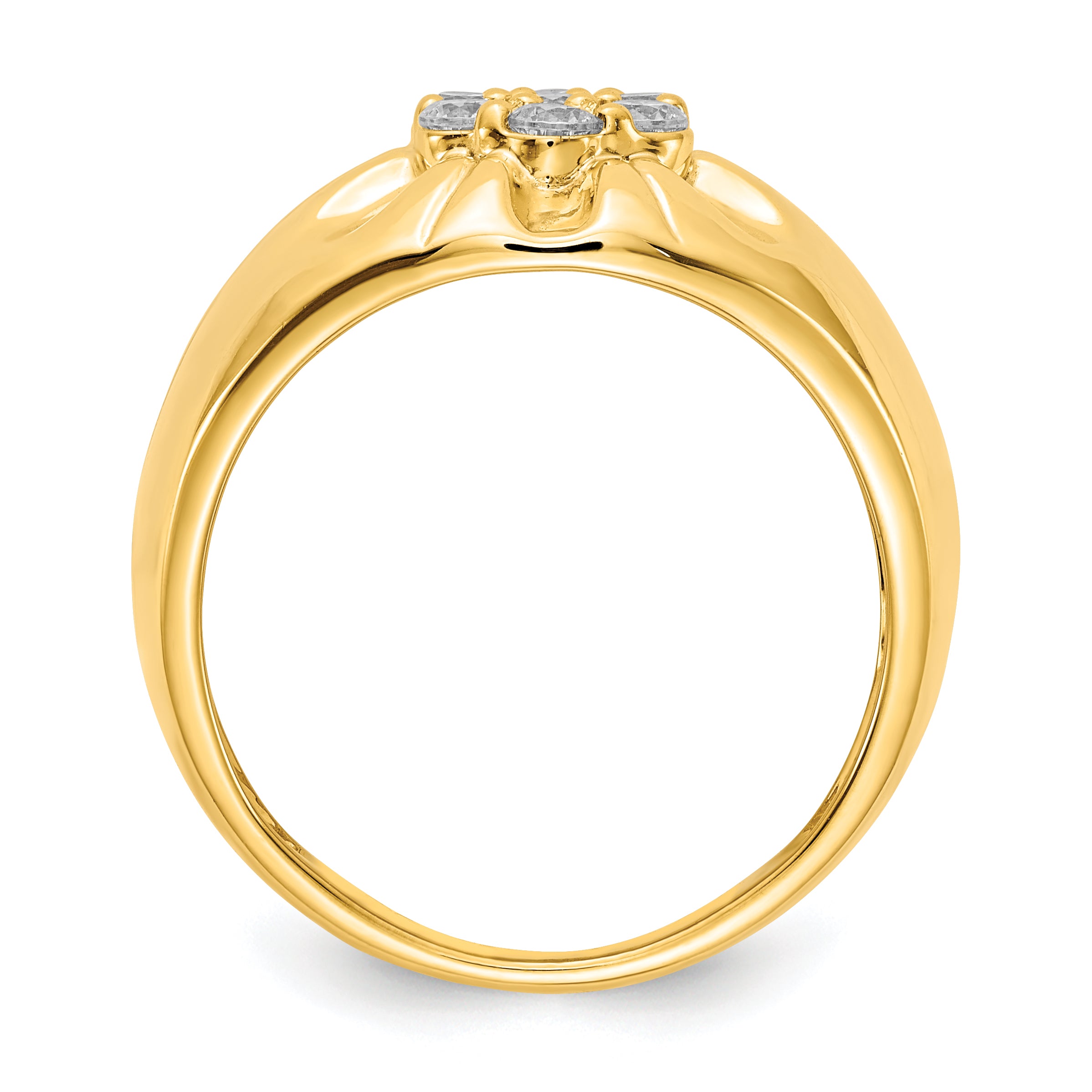 14k Diamond Mens Ring