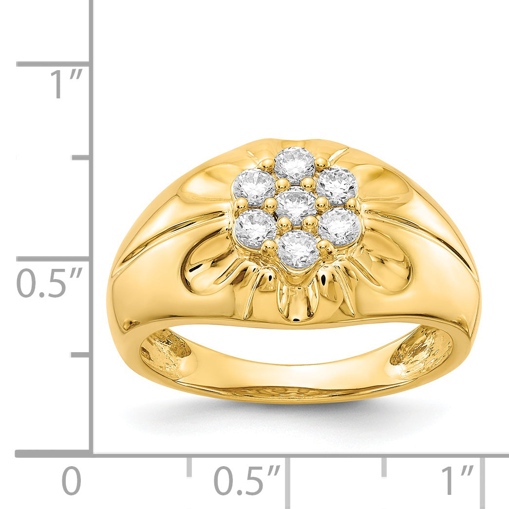 14k Diamond Mens Ring