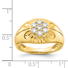 14k Diamond Mens Ring