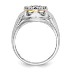 14k Two-tone Diamond Mens Ring