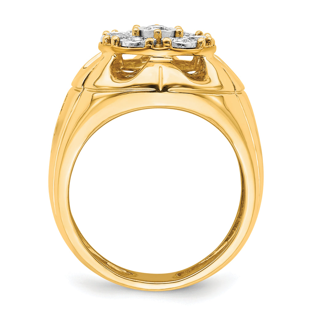 14k Diamond Mens Ring