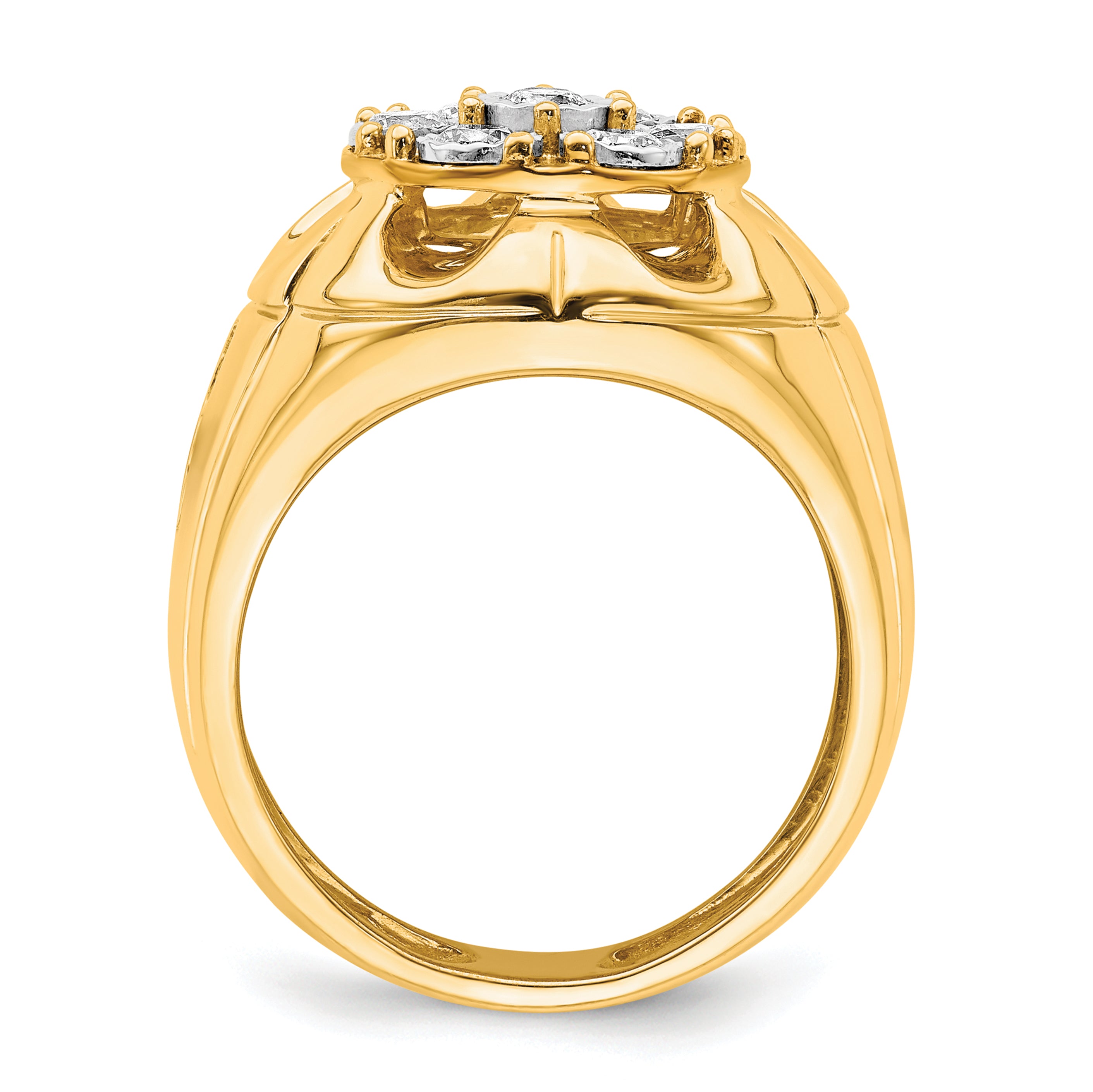 14k Diamond Mens Ring