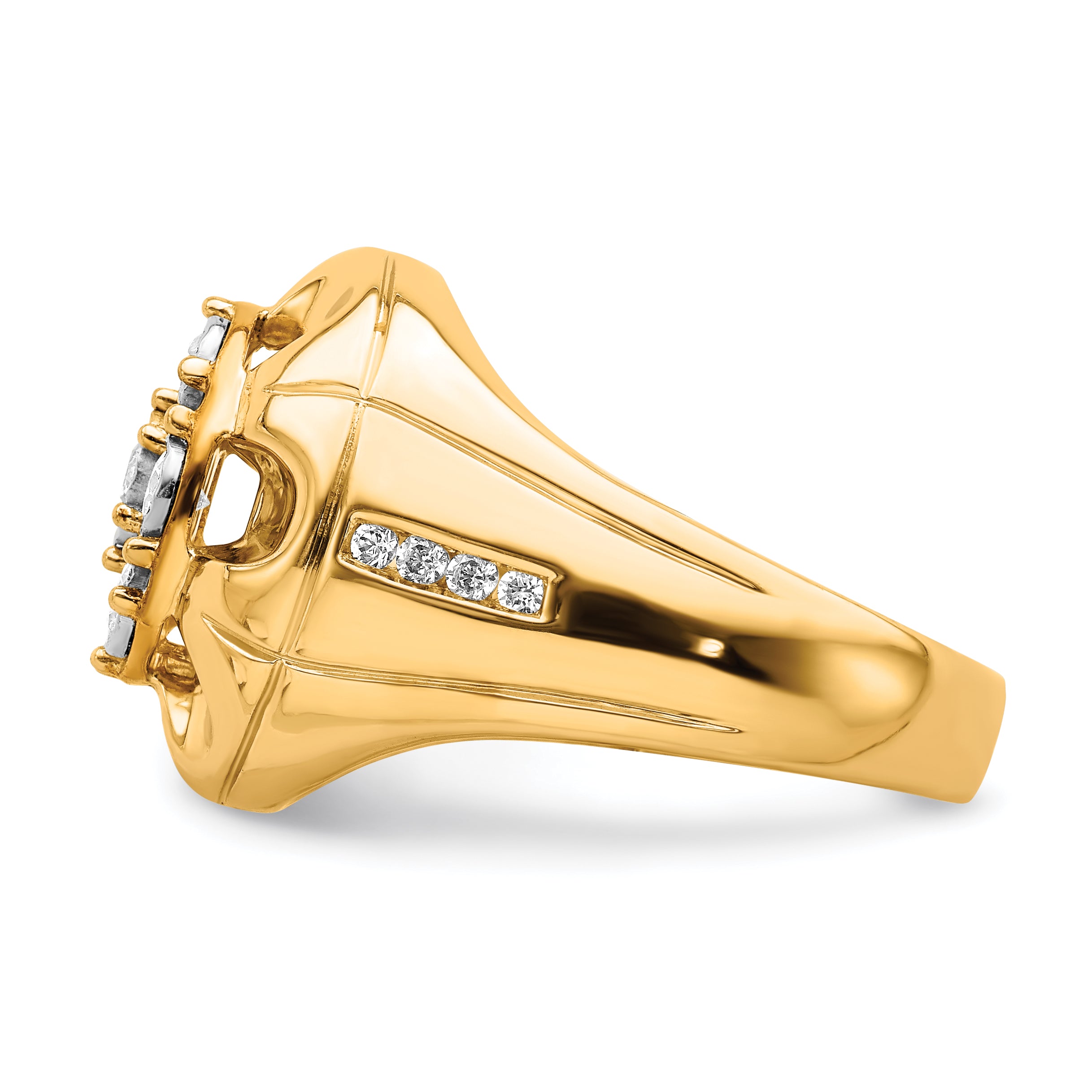 14k Diamond Mens Ring