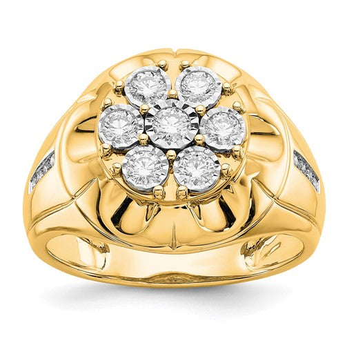 Men's Lab-Grown Diamond Ring in 14K Yellow Gold, 10.5mm (5/8 ct. tw.), Size 10 - Sophia Jewelers Main image