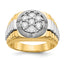 14k Two-tone AA Diamond men's ring