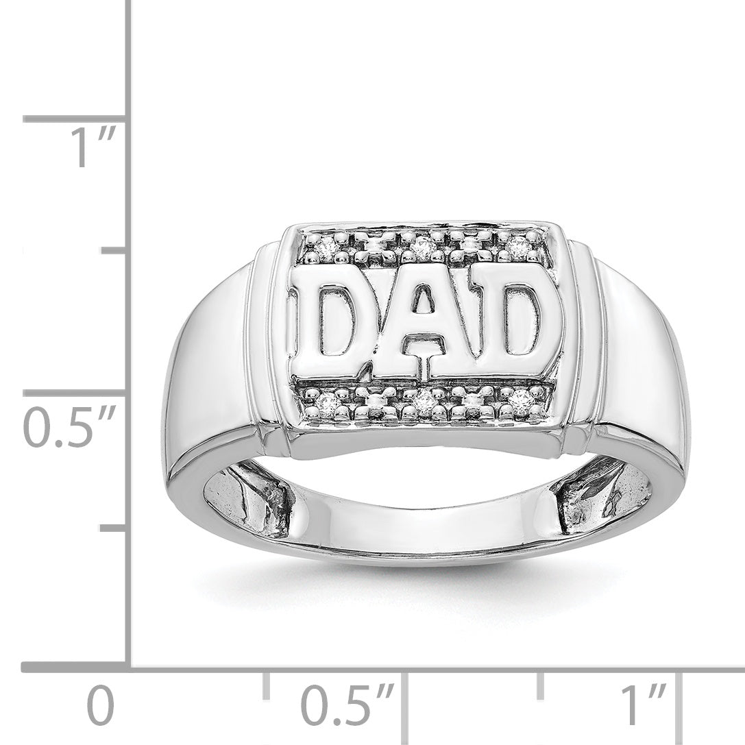 14k White Gold AA Diamond men's ring