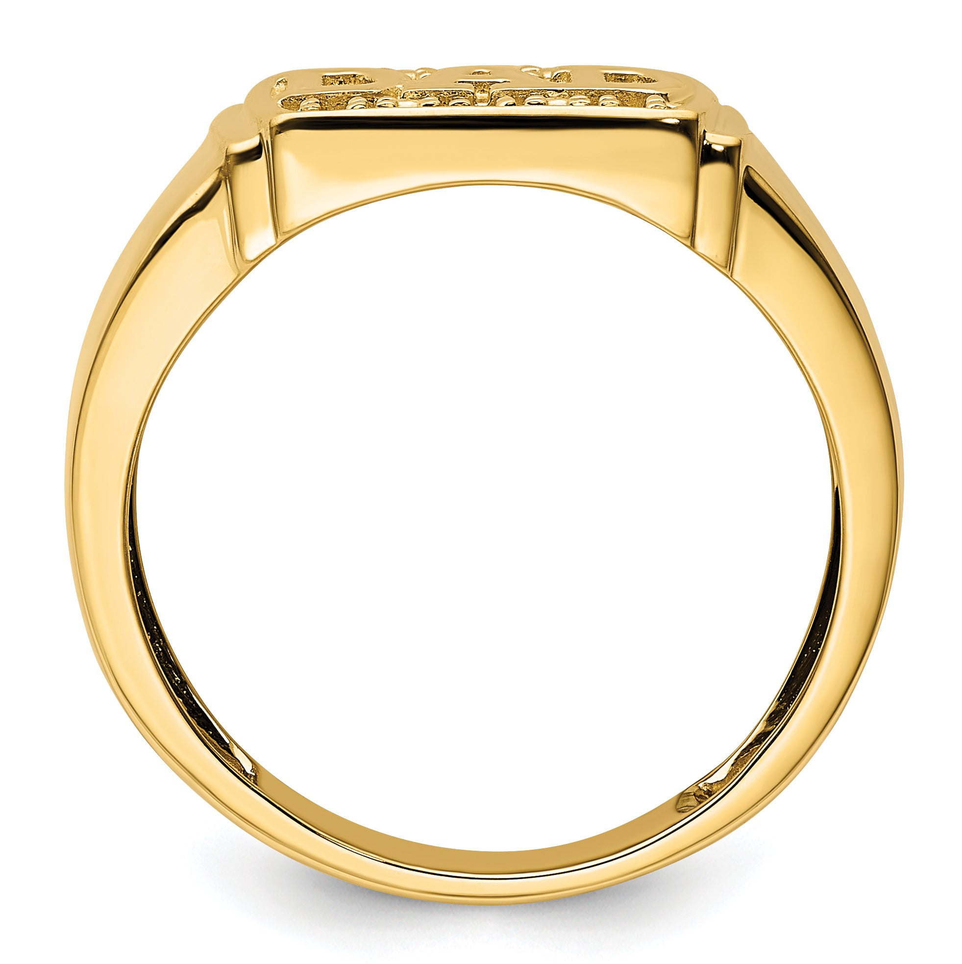 14k Polished Mens DAD Ring Mounting (No Stones Included) Secondary image