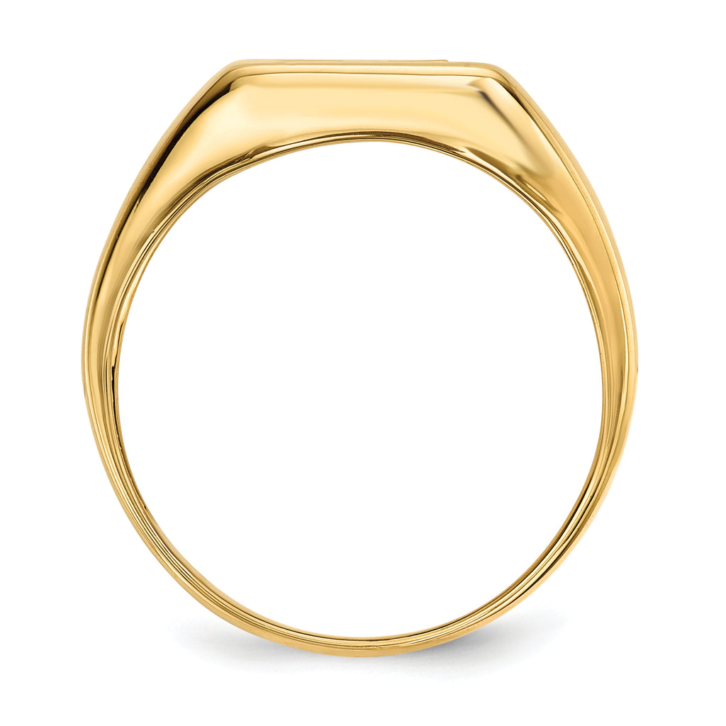 14k Onyx and Diamond Cross Mens Ring