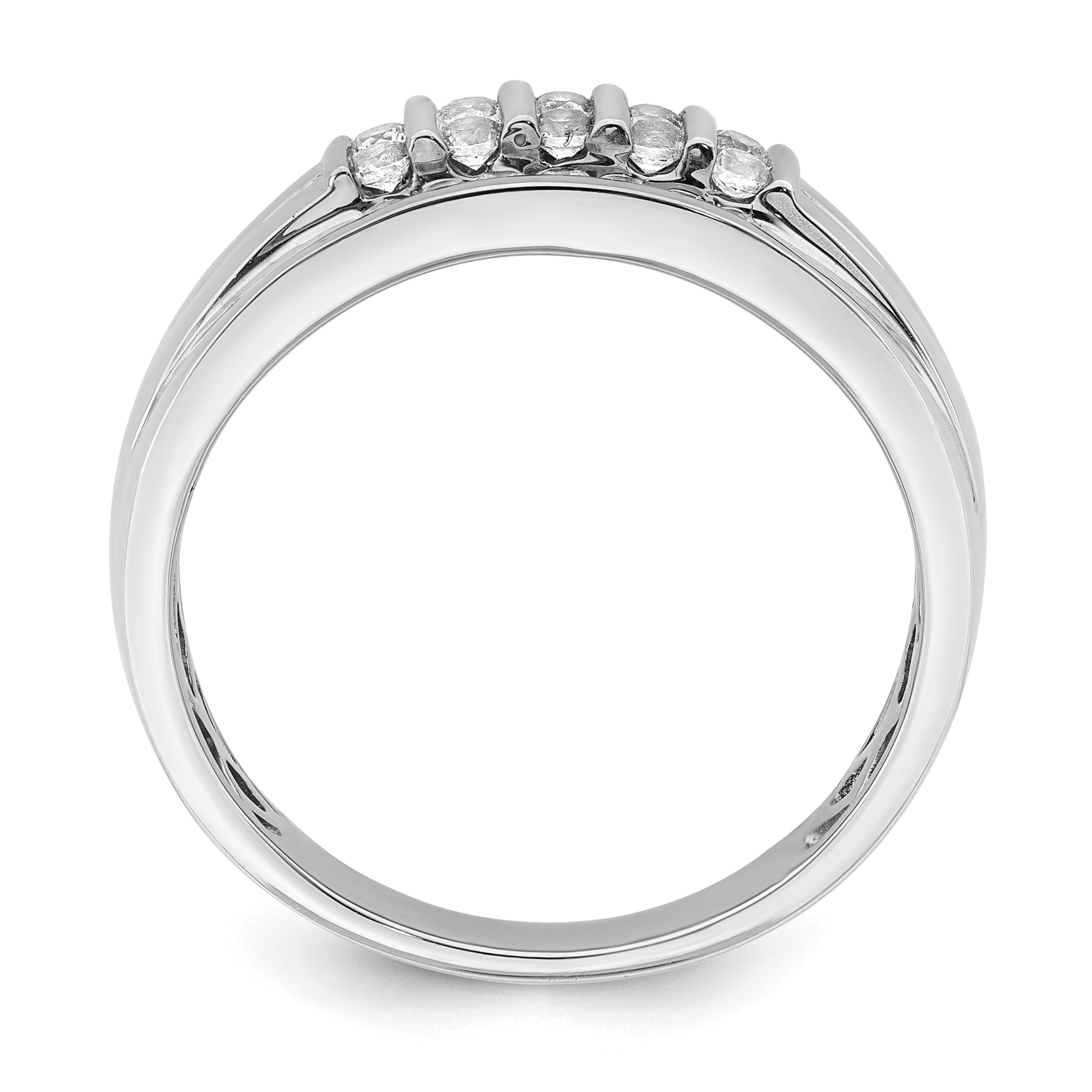 10k White Gold 1/2 carat Lab Grown Diamond VS/SI+ G+ Complete Men's Ring Secondary image