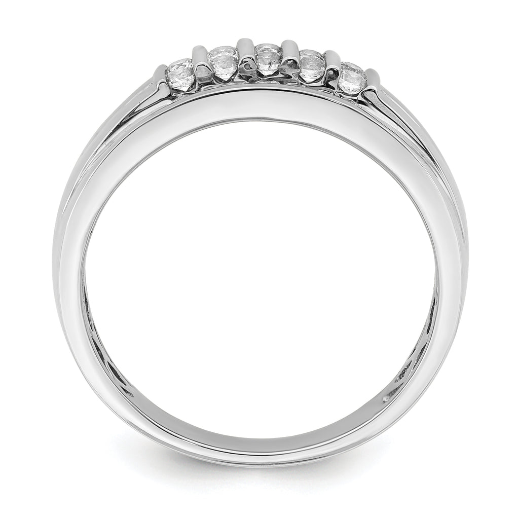 10k White Gold 1/2 carat Lab Grown Diamond VS/SI+ G+ Complete Men's Ring