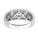 10k White Gold 1/2 carat Lab Grown Diamond VS/SI+ G+ Complete Men's Ring