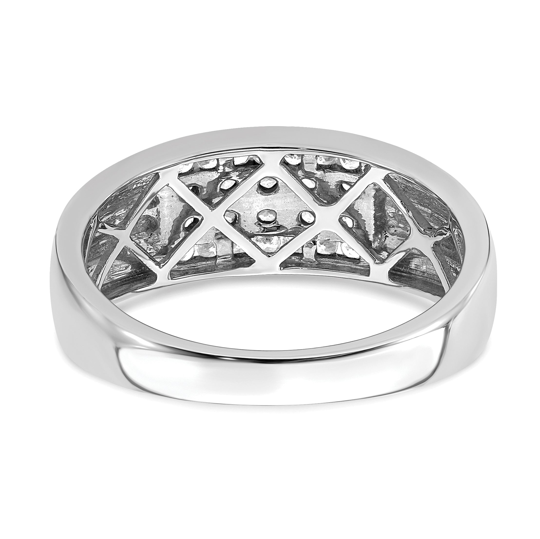 10k White Gold 1/2 carat Lab Grown Diamond VS/SI+ G+ Complete Men's Ring