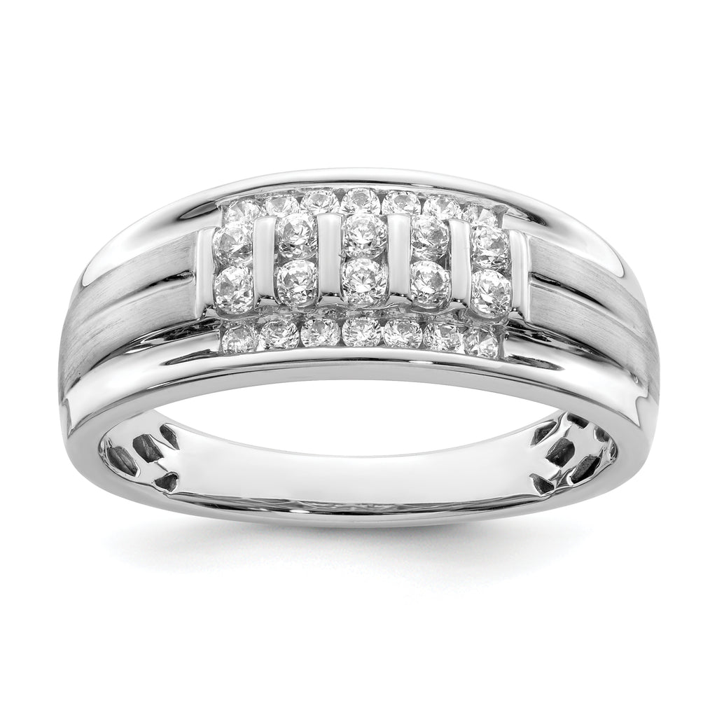10k White Gold 1/2 carat Lab Grown Diamond VS/SI+ G+ Complete Men's Ring