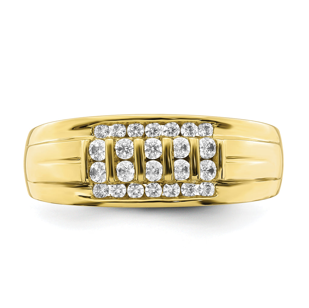 10k 1/2 carat Lab Grown Diamond VS/SI+ G+ Complete Men's Ring