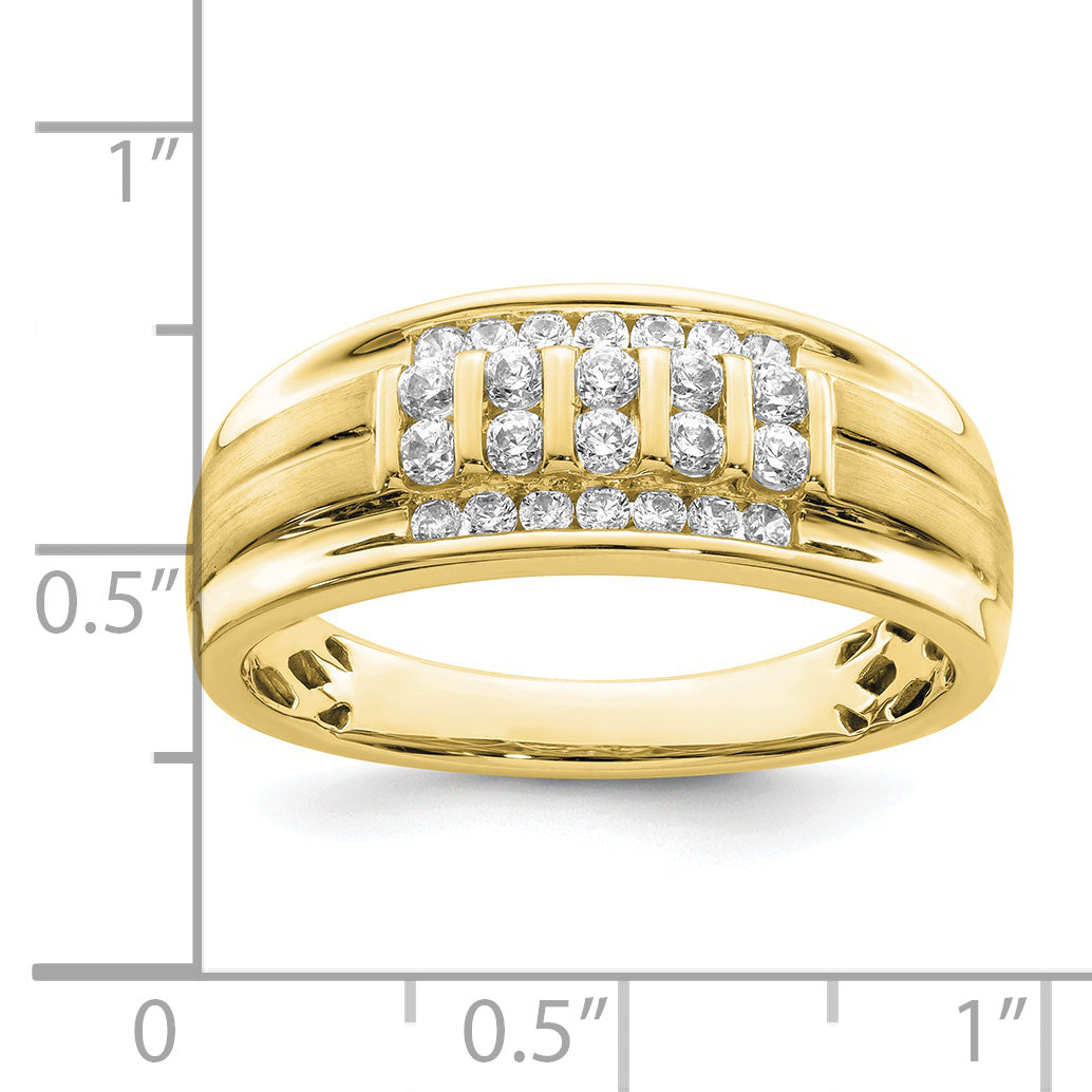 10k 1/2 carat Lab Grown Diamond VS/SI+ G+ Complete Men's Ring