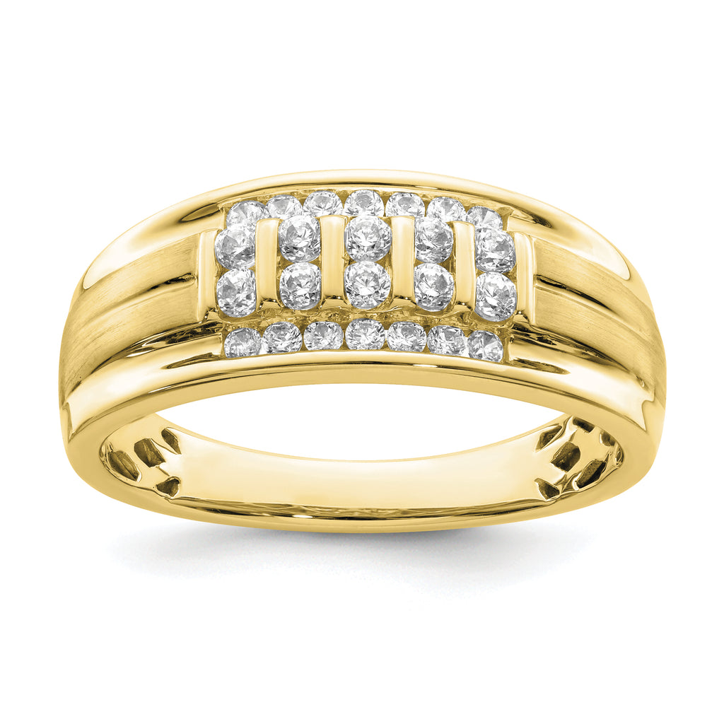 10k 1/2 carat Lab Grown Diamond VS/SI+ G+ Complete Men's Ring