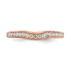 10k Rose Gold 1/4 carat Lab Grown Diamond VS/SI+ G+ Complete Contoured Wedding Band