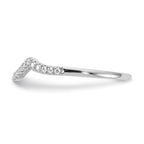 14k White Gold 1/8 carat Lab Grown Diamond VS/SI+ G+ Complete Round Contoured Wedding Band