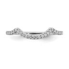 14k White Gold 1/8 carat Lab Grown Diamond VS/SI+ G+ Complete Round Contoured Wedding Band