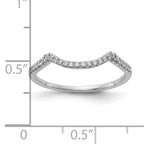 14k White Gold 1/8 carat Lab Grown Diamond VS/SI+ G+ Complete Round Contoured Wedding Band