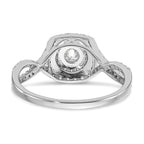 14k White Gold 3/4 carat Lab Grown Diamond VS/SI+ G+ Complete Round Double Halo Engagement Ring