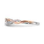 14k Two-tone Rose and White Gold 5/8 carat Lab Grown Diamond VS/SI+ G+ Complete Engagement Ring