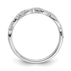 10k White Gold 1/8 carat Lab Grown Diamond VS/SI+ G+ Complete Twist Wedding Band