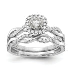 10k White Gold 5/8 carat Lab Grown Diamond VS/SI+ G+ Complete Round Halo Engagement Ring