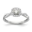 10k White Gold 5/8 carat Lab Grown Diamond VS/SI+ G+ Complete Round Halo Engagement Ring