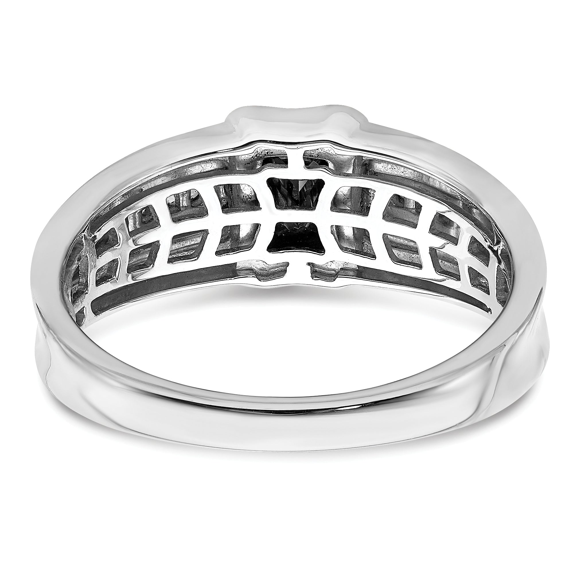 14k Two-tone Onyx and Diamond Mens Ring