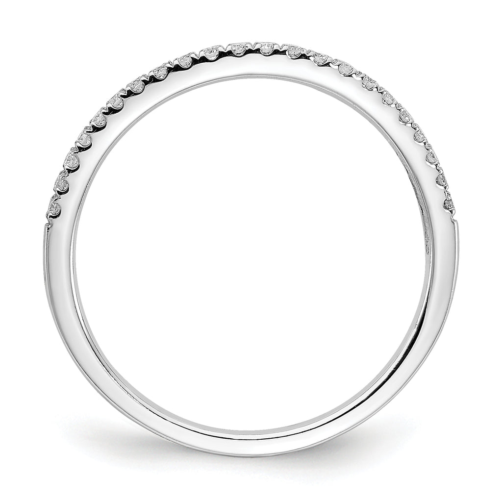14k White Gold 1/6 carat Lab Grown Diamond VS/SI+ G+ Complete Wedding Band
