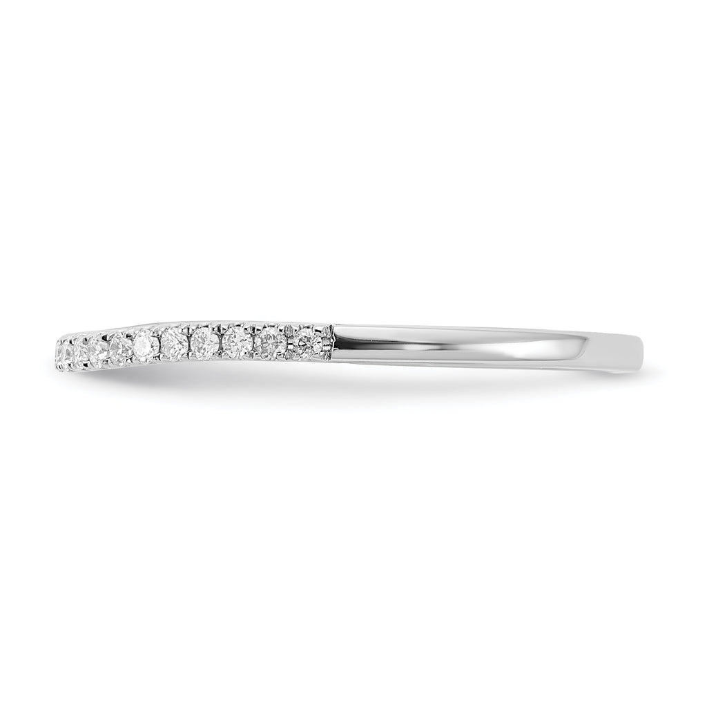 14k White Gold 1/6 carat Lab Grown Diamond VS/SI+ G+ Complete Wedding Band
