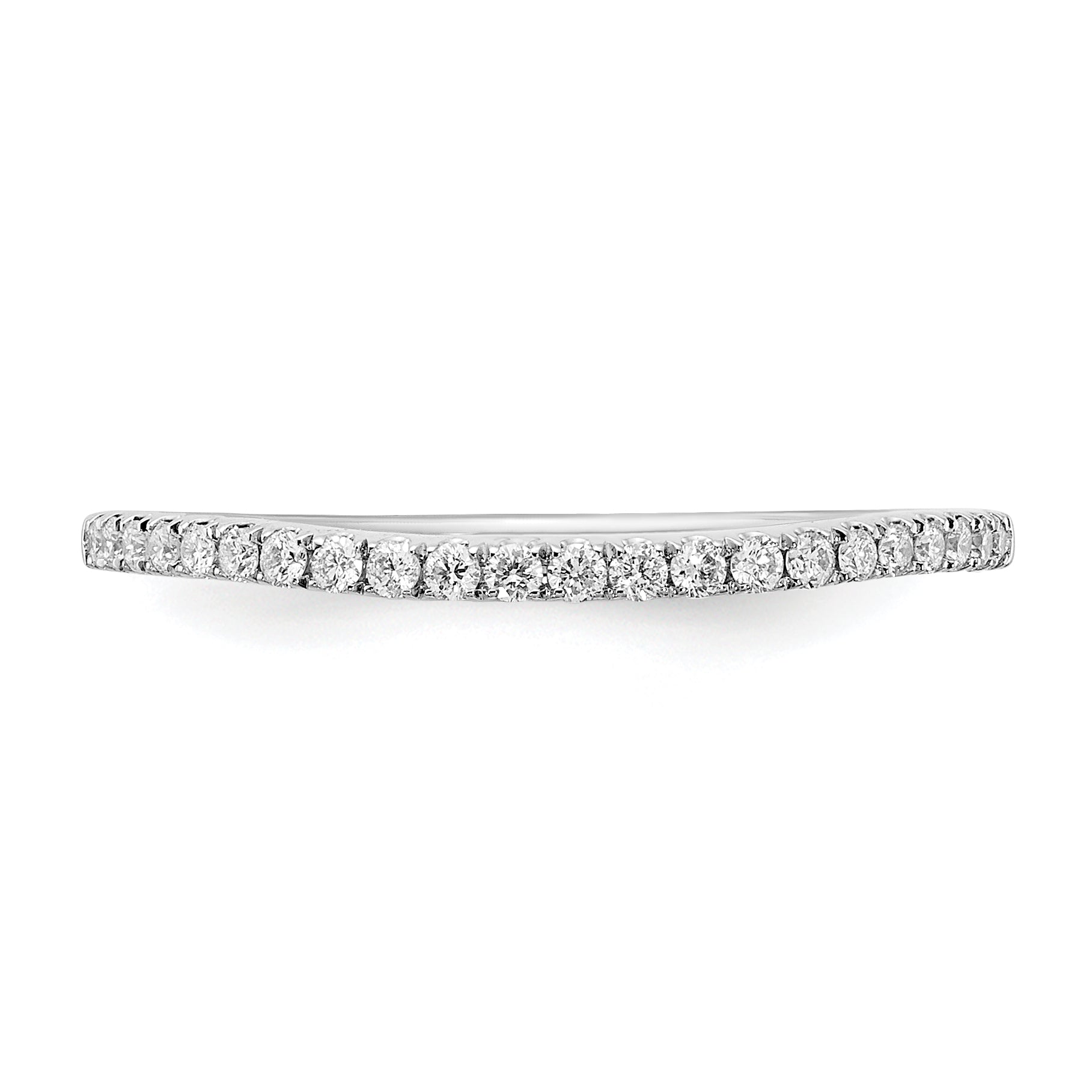 14k White Gold 1/6 carat Lab Grown Diamond VS/SI+ G+ Complete Wedding Band