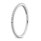 14k White Gold 1/6 carat Lab Grown Diamond VS/SI+ G+ Complete Wedding Band