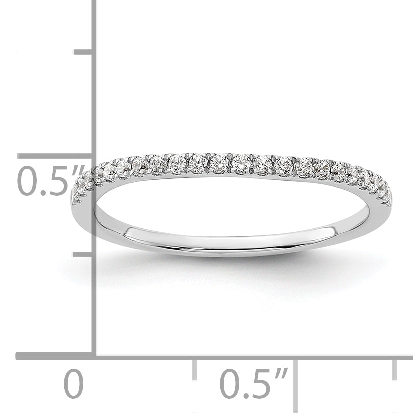 14k White Gold 1/6 carat Lab Grown Diamond VS/SI+ G+ Complete Wedding Band